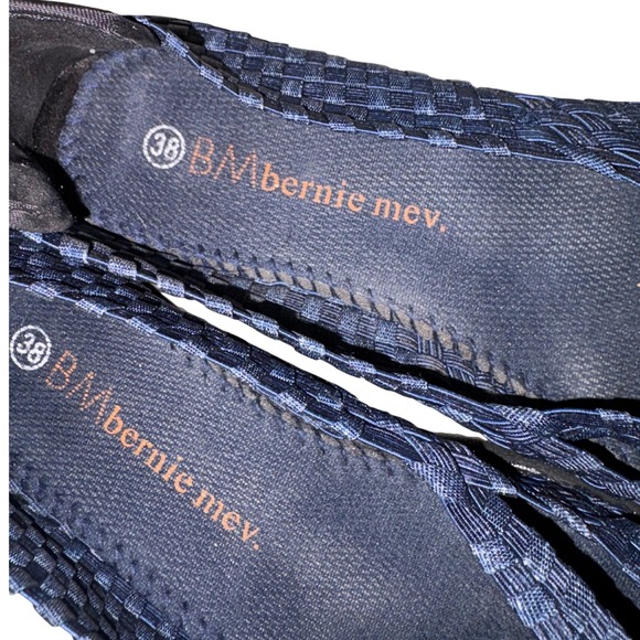 Bernie Mev Woven Comfort Flats Navy Slip On Womens EU 38 US 7.5 8 - Picture 3 of 5